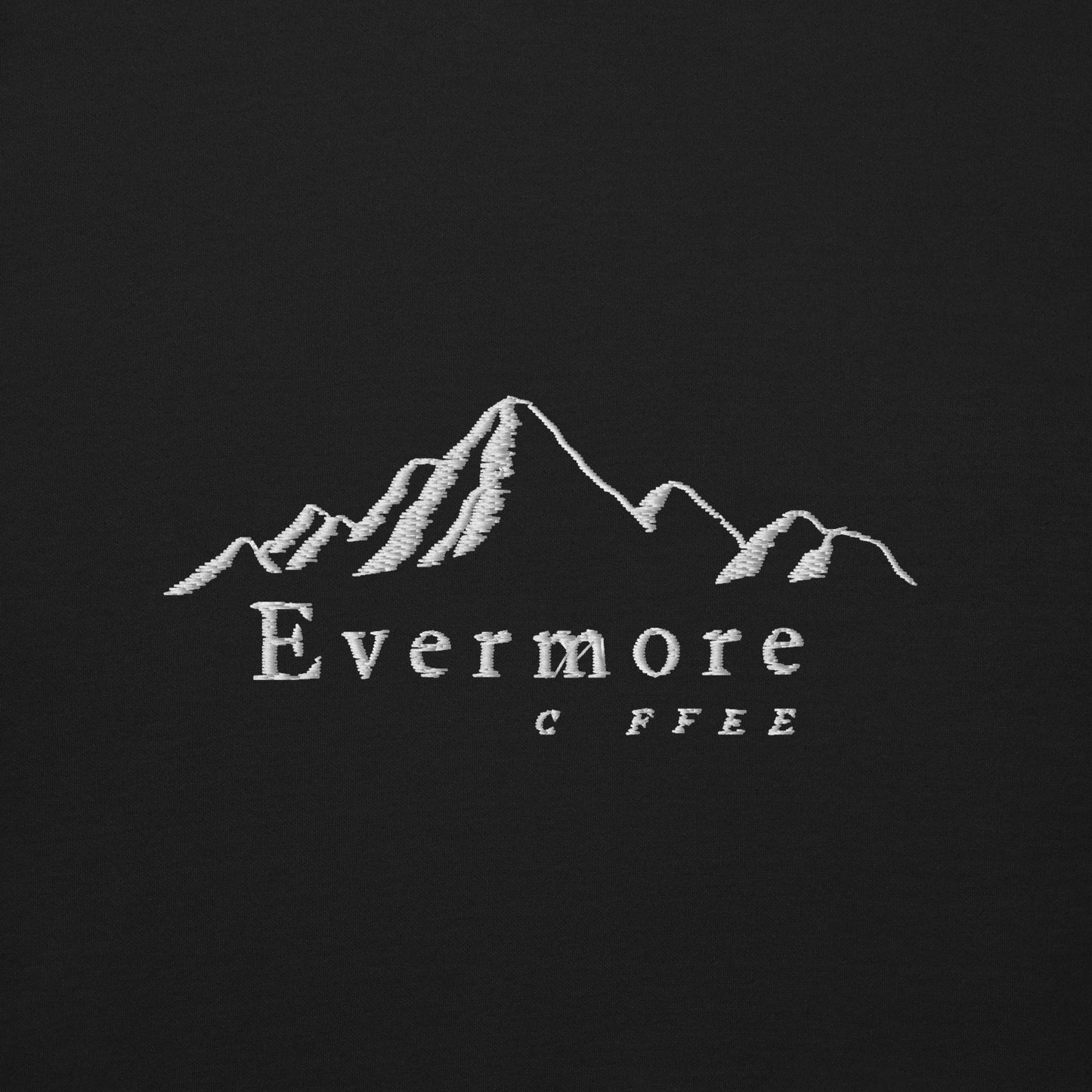 Evermore Coffee Embroidered Unisex Crew Neck Sweatshirt