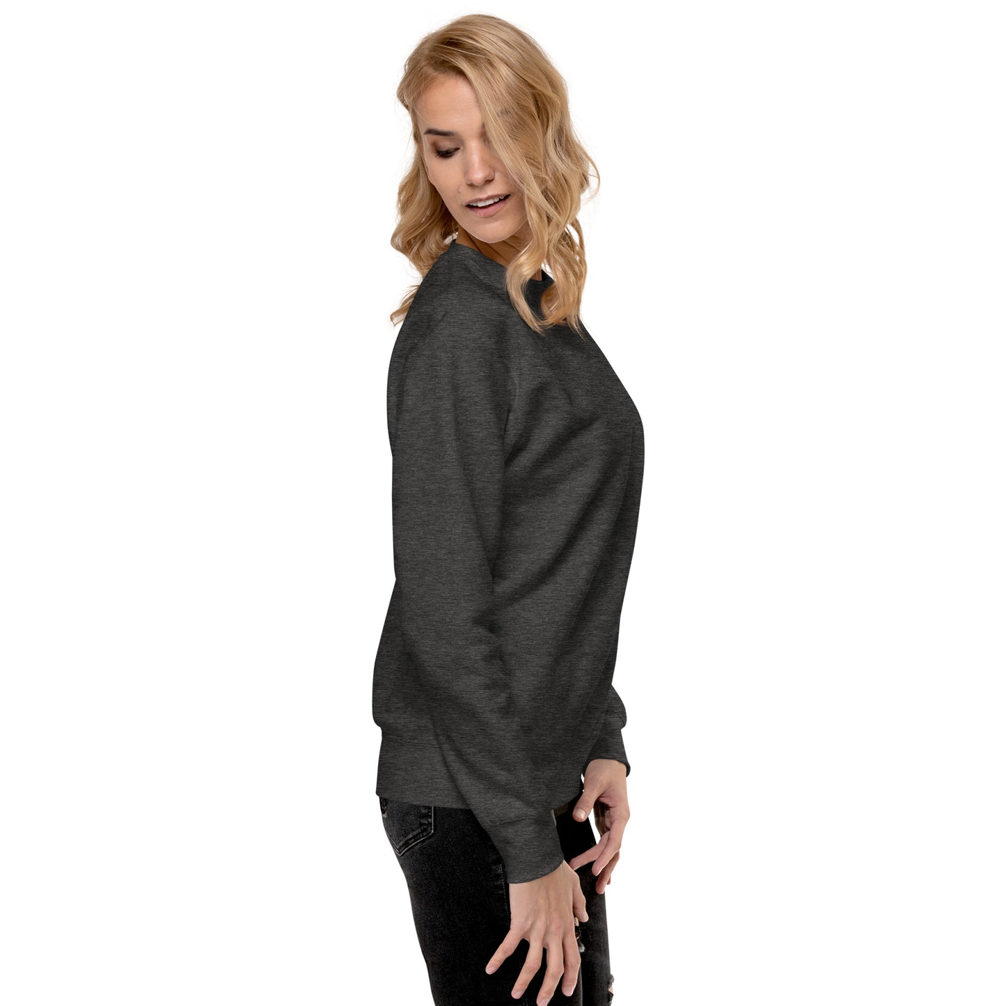 Evermore Coffee Embroidered Unisex Crew Neck Sweatshirt