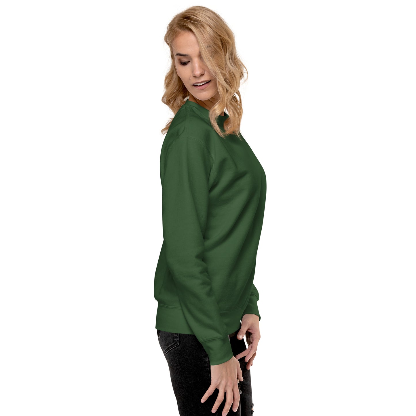 Evermore Coffee Embroidered Unisex Crew Neck Sweatshirt