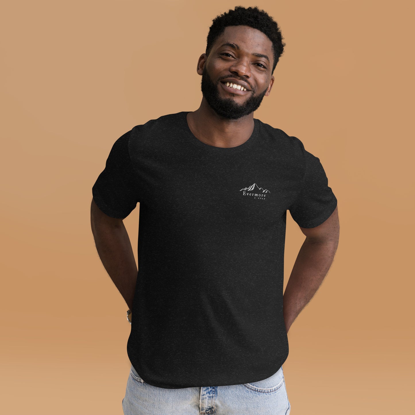Evermore Coffee Embroidered Bella + Canvas Unisex T-Shirt