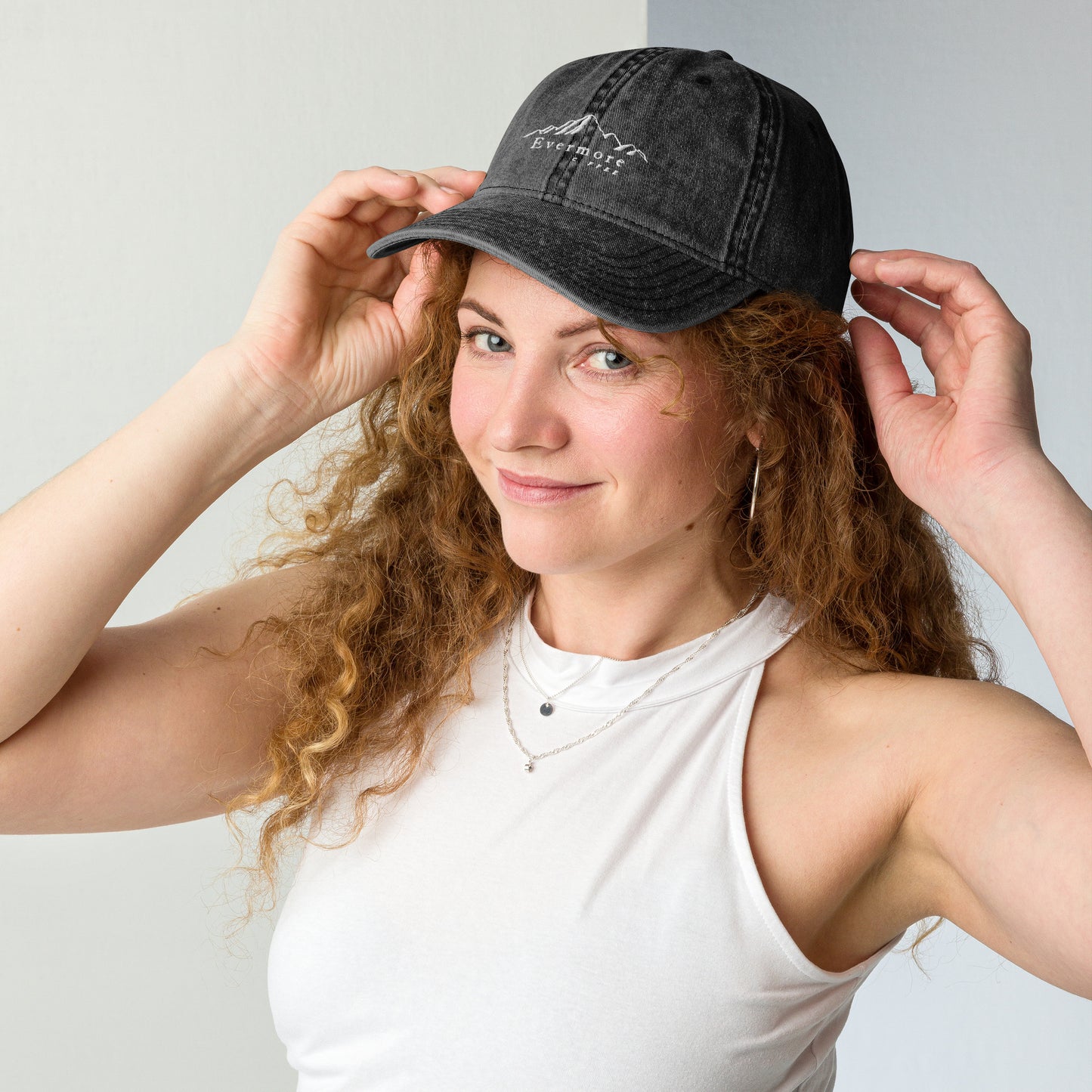 Embroidered Evermore Coffee Vintage Hat