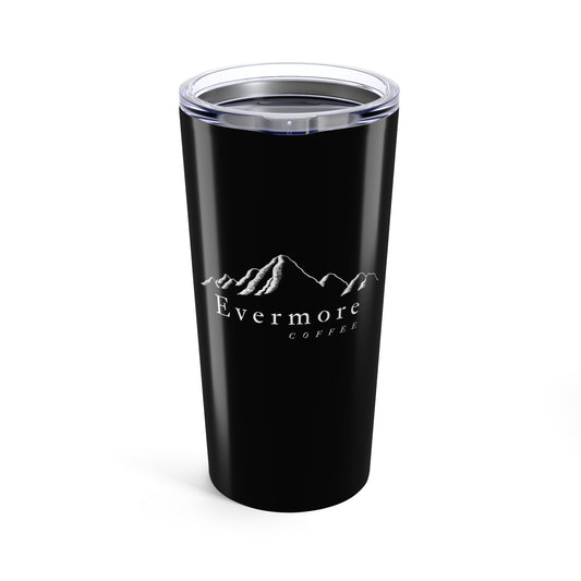 Evermore Coffee 20oz Travel Tumbler - Black Stainless Steel Insulated Mug for Hot and Cold Drinks