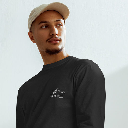 Evermore Coffee Embroidered Long-Sleeve Shirt